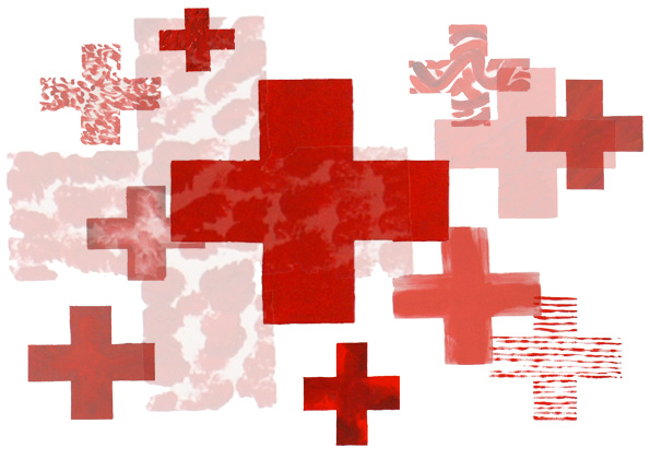 Design for invitation card for the festive opening of the new Red Cross office, Breda - 2011