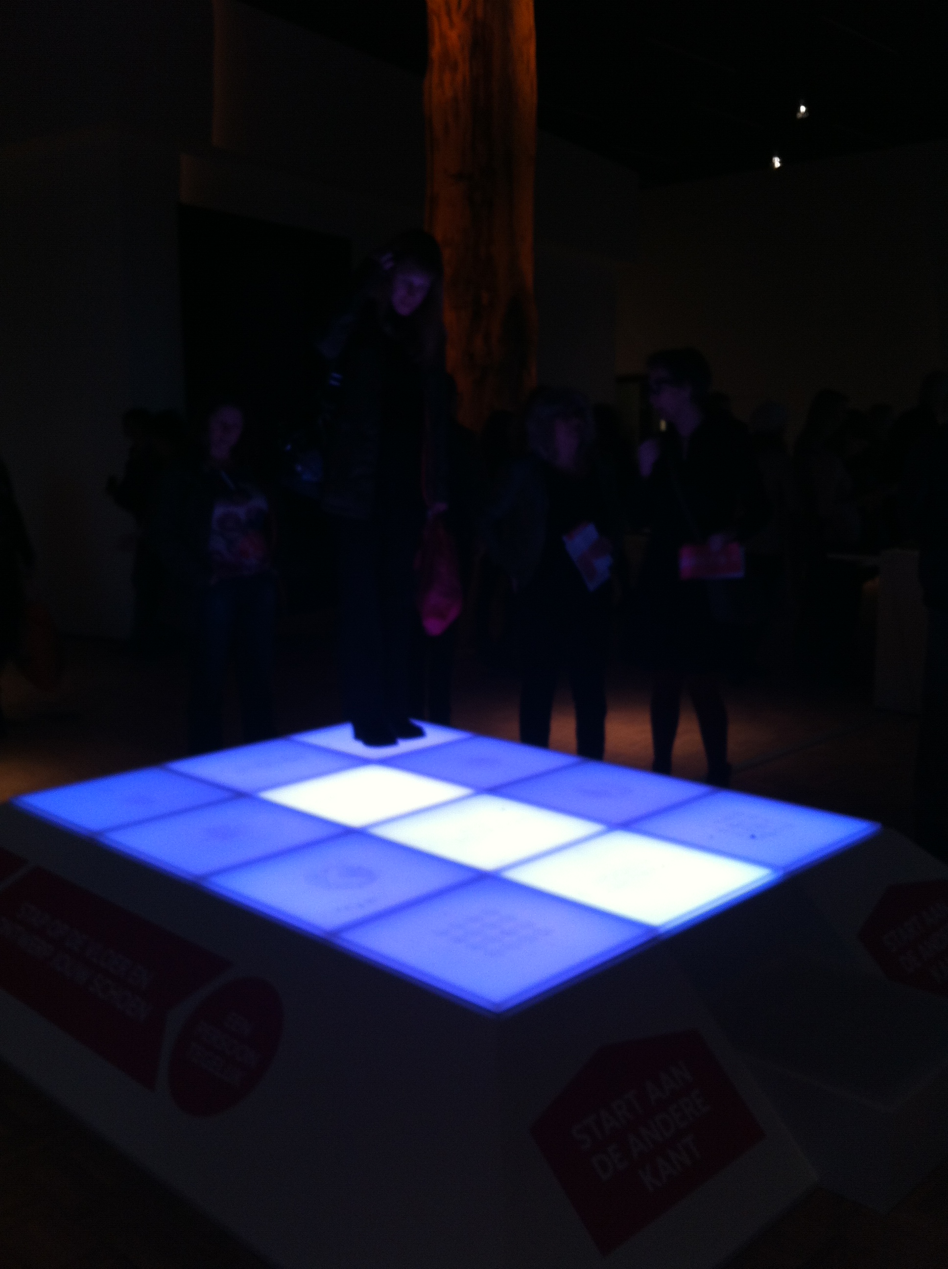 Interactive floor during "SHOES" in Kunsthal, Rotterdam - 2014